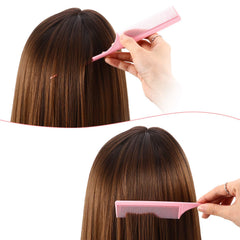 Leinuosen rat tail comb carbon texture highlights anti-static, heat-resistant material