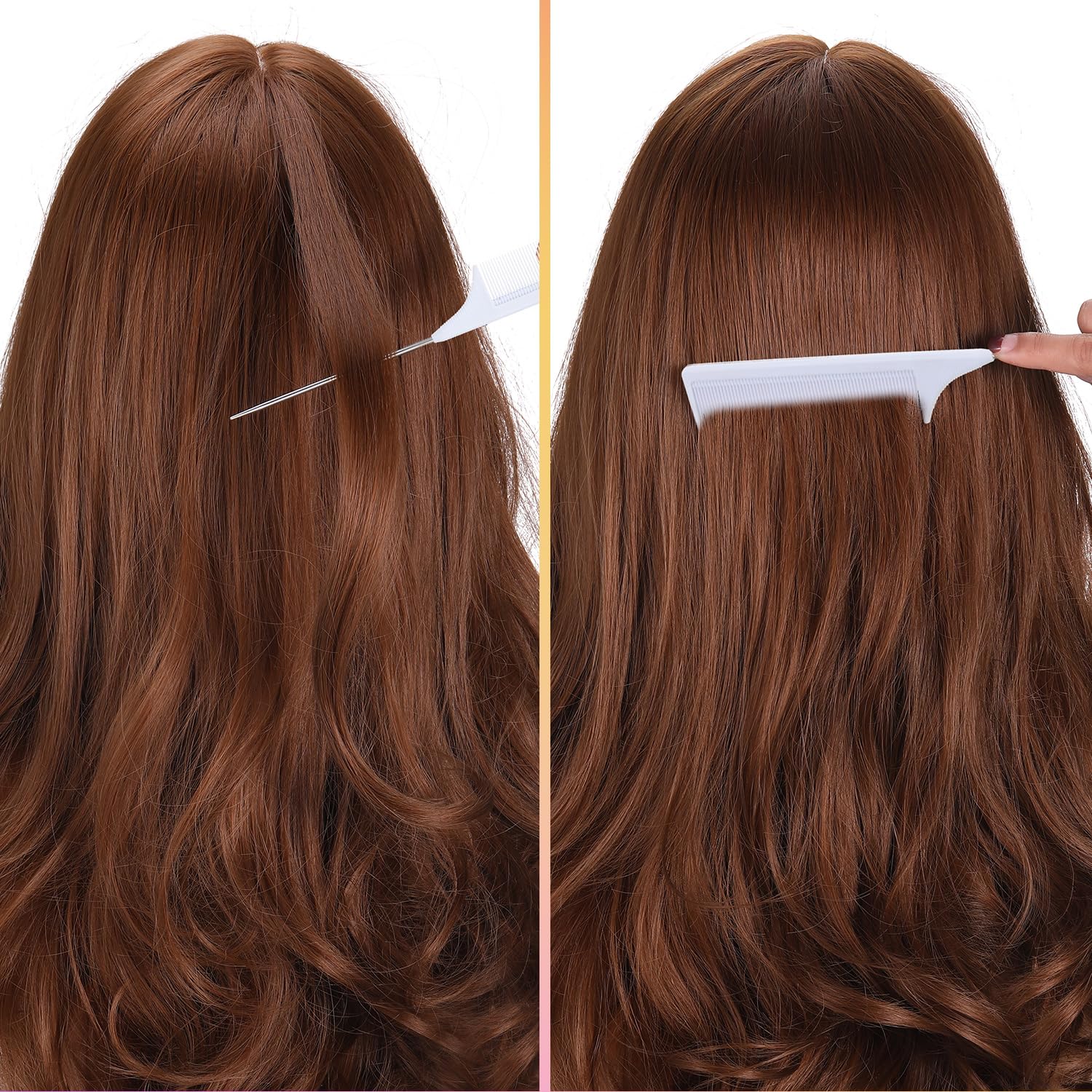 Leinuosen three-pack rat-tail comb set for versatile home or salon use.