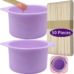 LEISENOR 2-pack silicone liner for wax warmer in purple keeps wax neat and mess-free