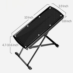 Lejesth foldable foot rest height-adjustment feature for customized comfort.