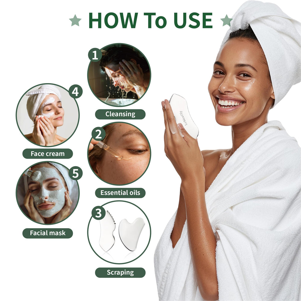 LeMeeOly uso diario para masaje facial cómodo y práctico.