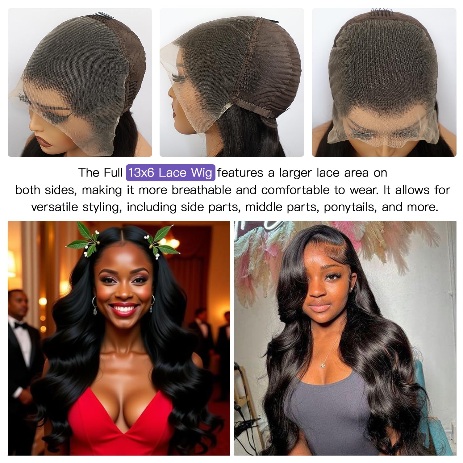 Lemoda 24 inch Brazilian body wave adds volume and motion.