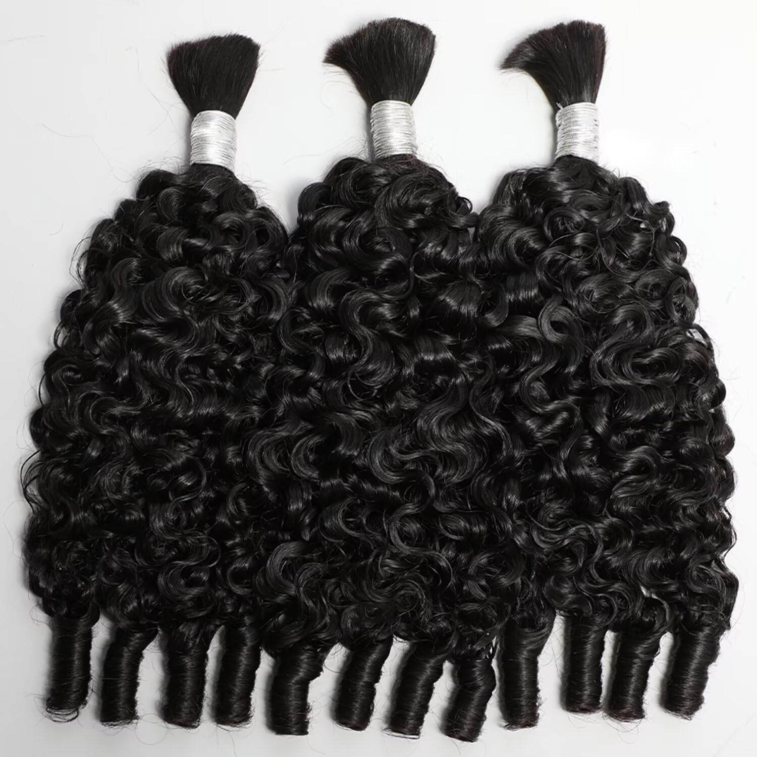 Lemoda spiral ends Burmese curly hair 20 inch enhances texture for braids.