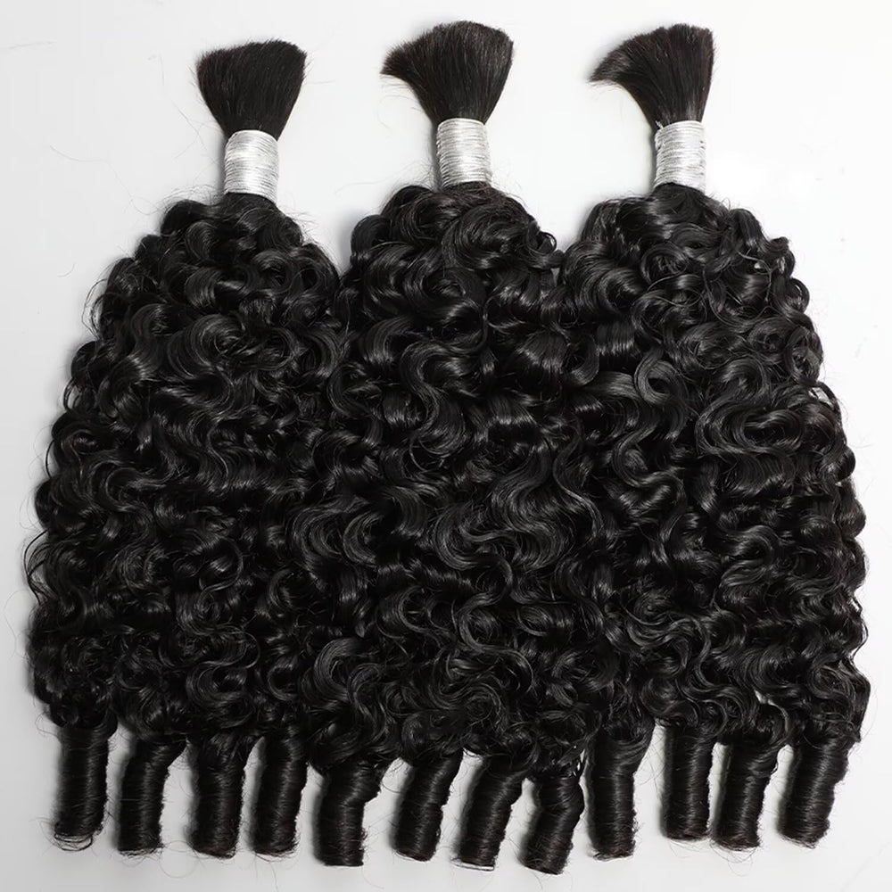 Lemoda spiral ends Burmese curly hair 20 inch enhances texture for braids.