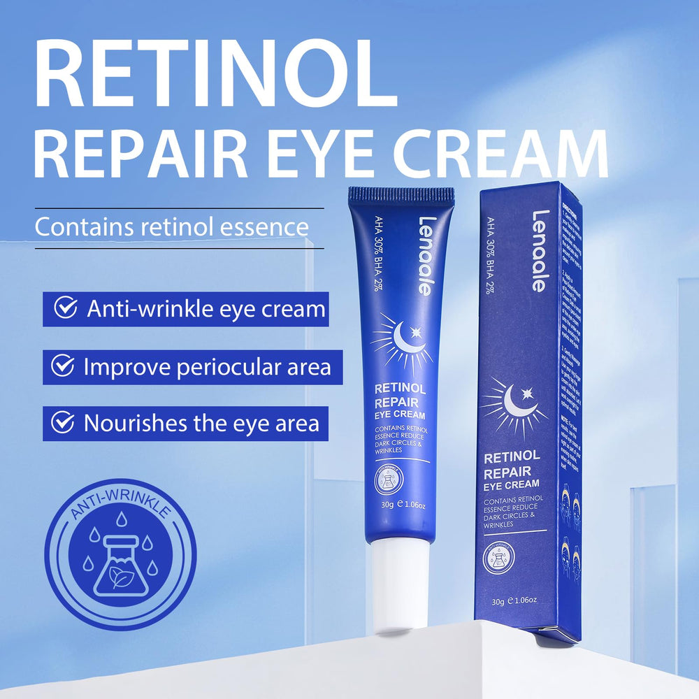 Lenaale AHA/BHA exfoliation texture enhances eye area.