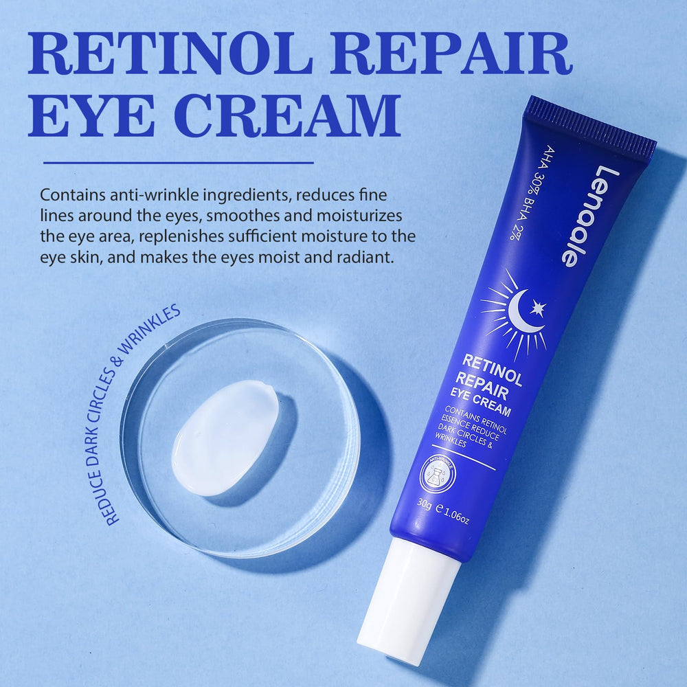 Lenaale hydrating eye cream applied under the eye for softness.