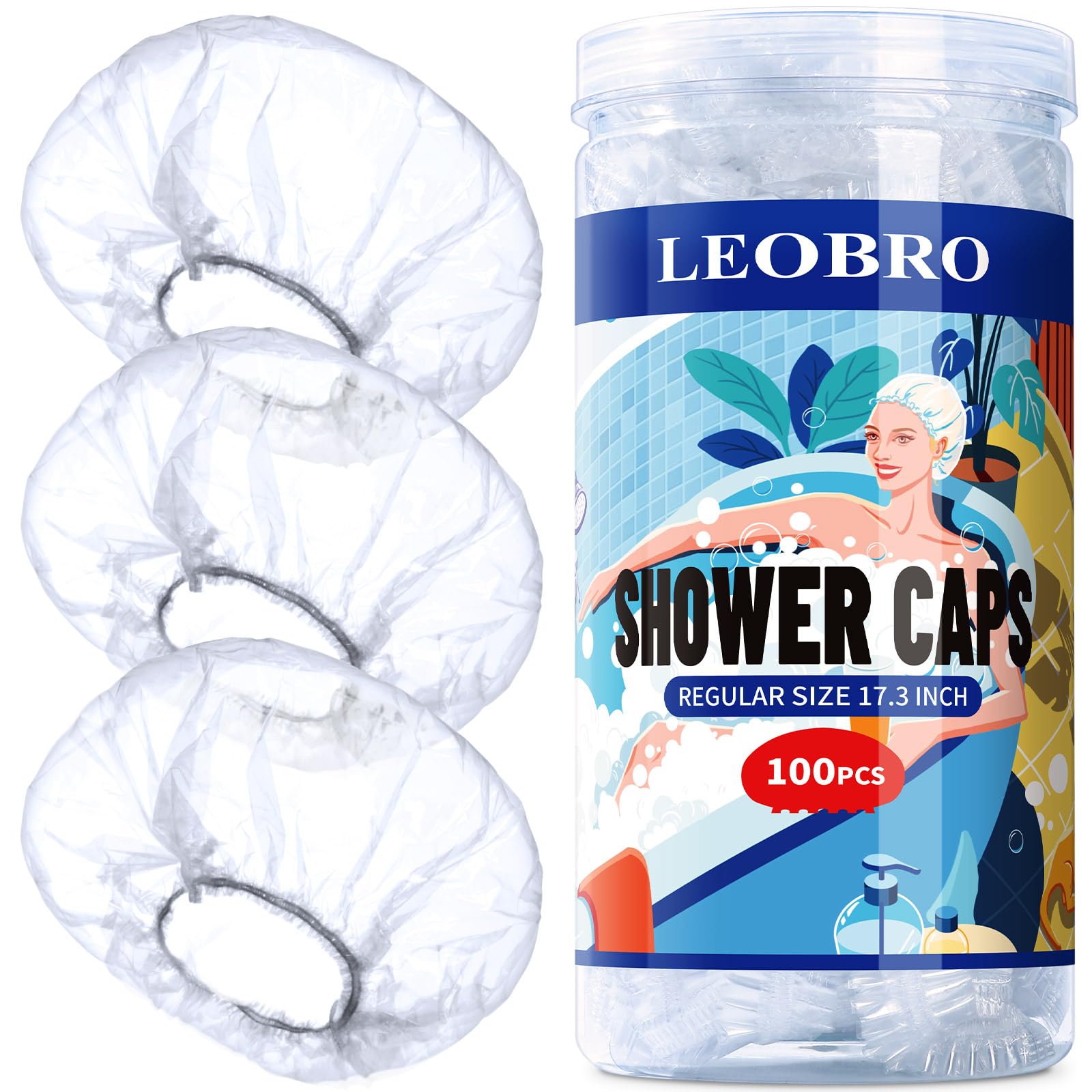 Capucha LEOBRO desechable en primer plano protege el cabello durante el lavado.