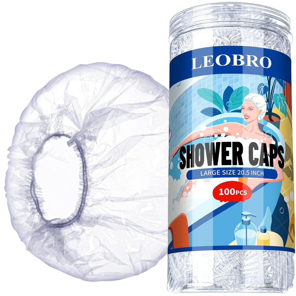 Gorra de ducha LEOBRO grande y desechable, ideal para cabello largo y grueso.
