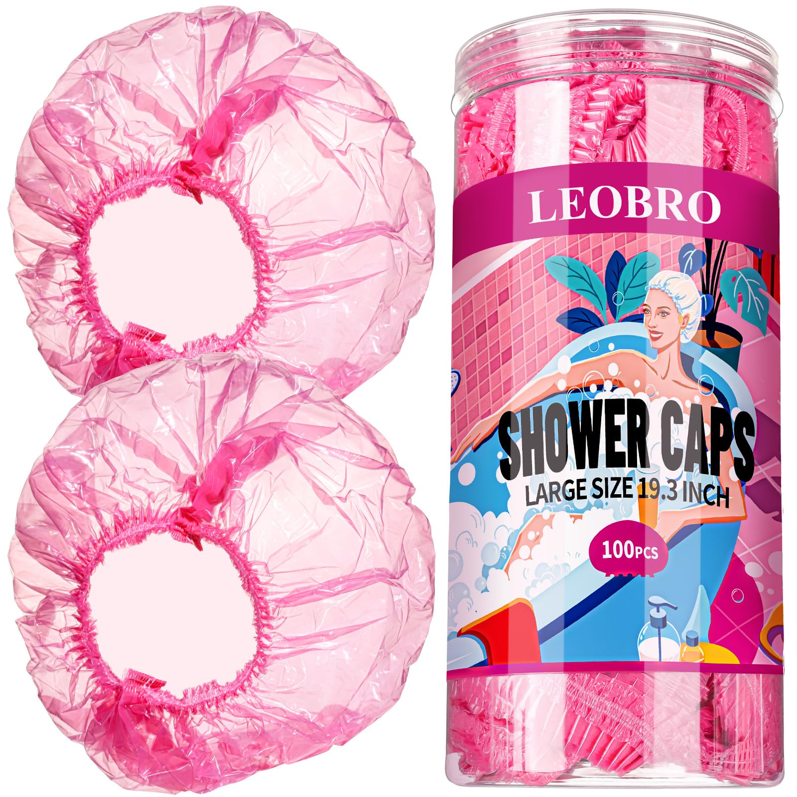 Gorro desechable LEOBRO de 100 uds para cubrir todo el cabello durante la ducha.
