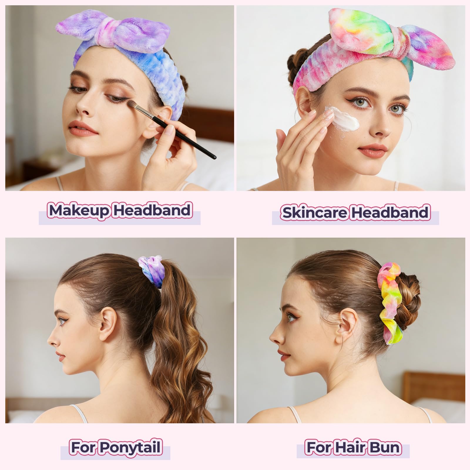 LEOBRO velvet hair scrunchies gently hold hair without snags.