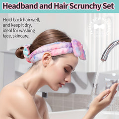 LEOBRO headband trio in tie-dyed colors fits various heads