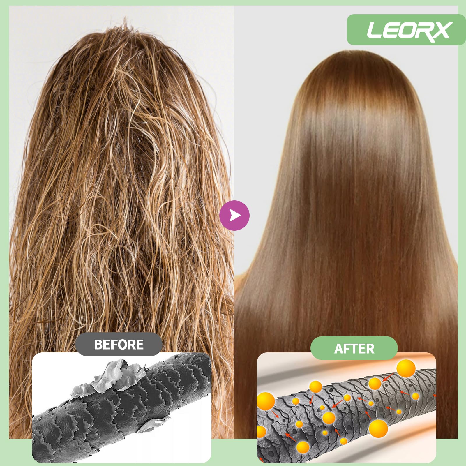 Leorx brown color shampoo delivers glossy results