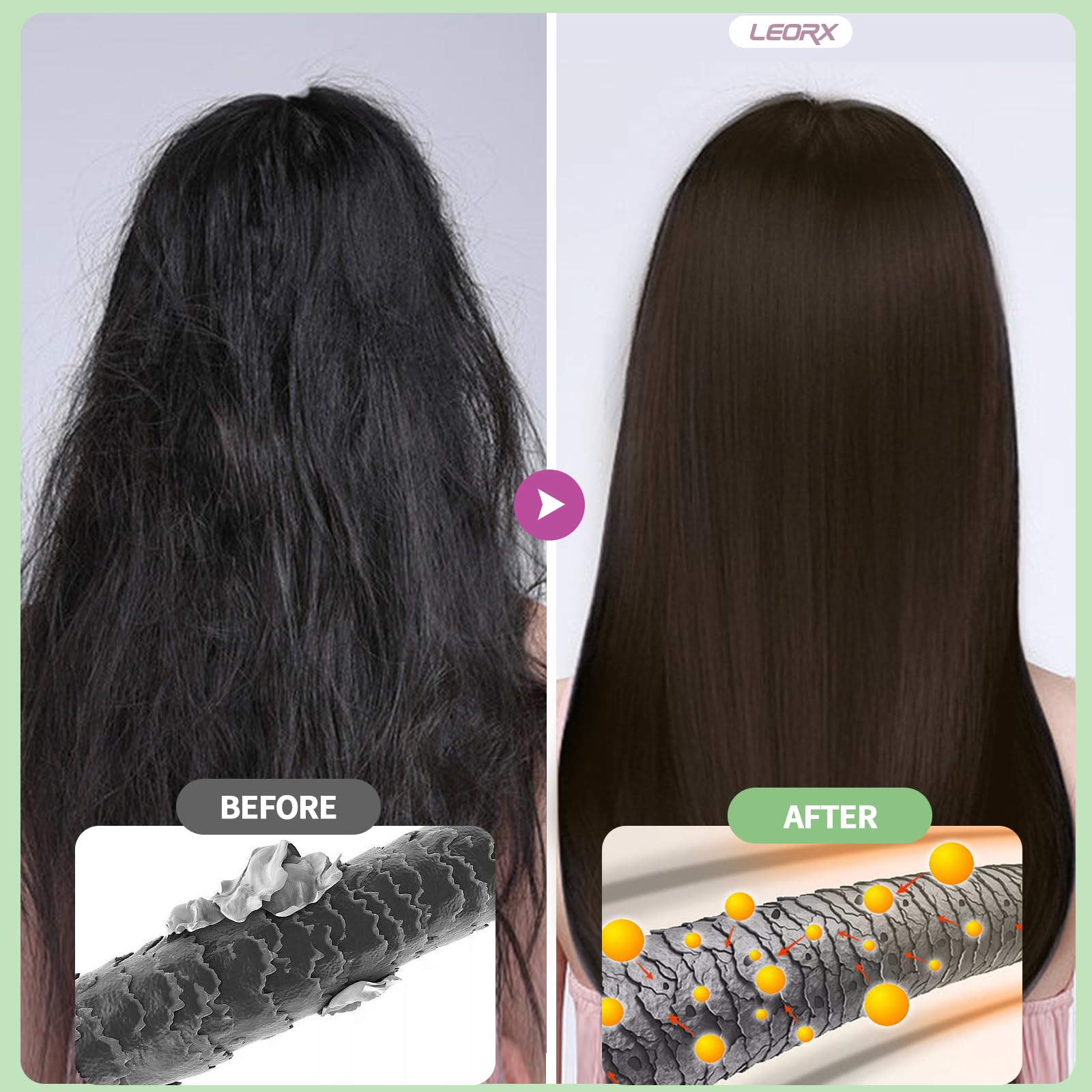 Leorx dark brown hair color after use for a refreshed look.