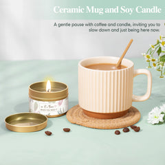 Lepiche ceramic mug and spoon set for cozy hot drinks
