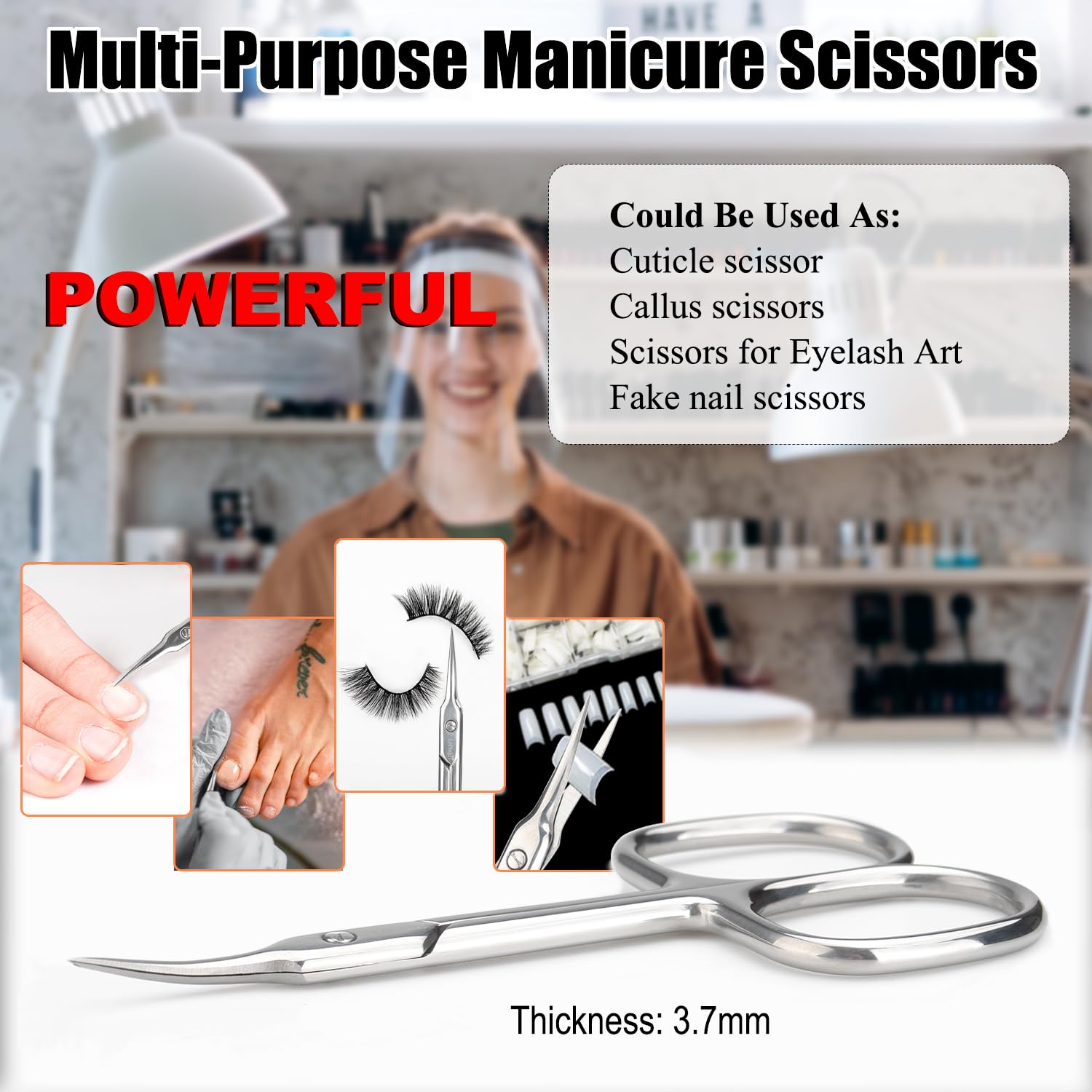 LePinko Cuticle Scissors ergonomic grip supports steady handling