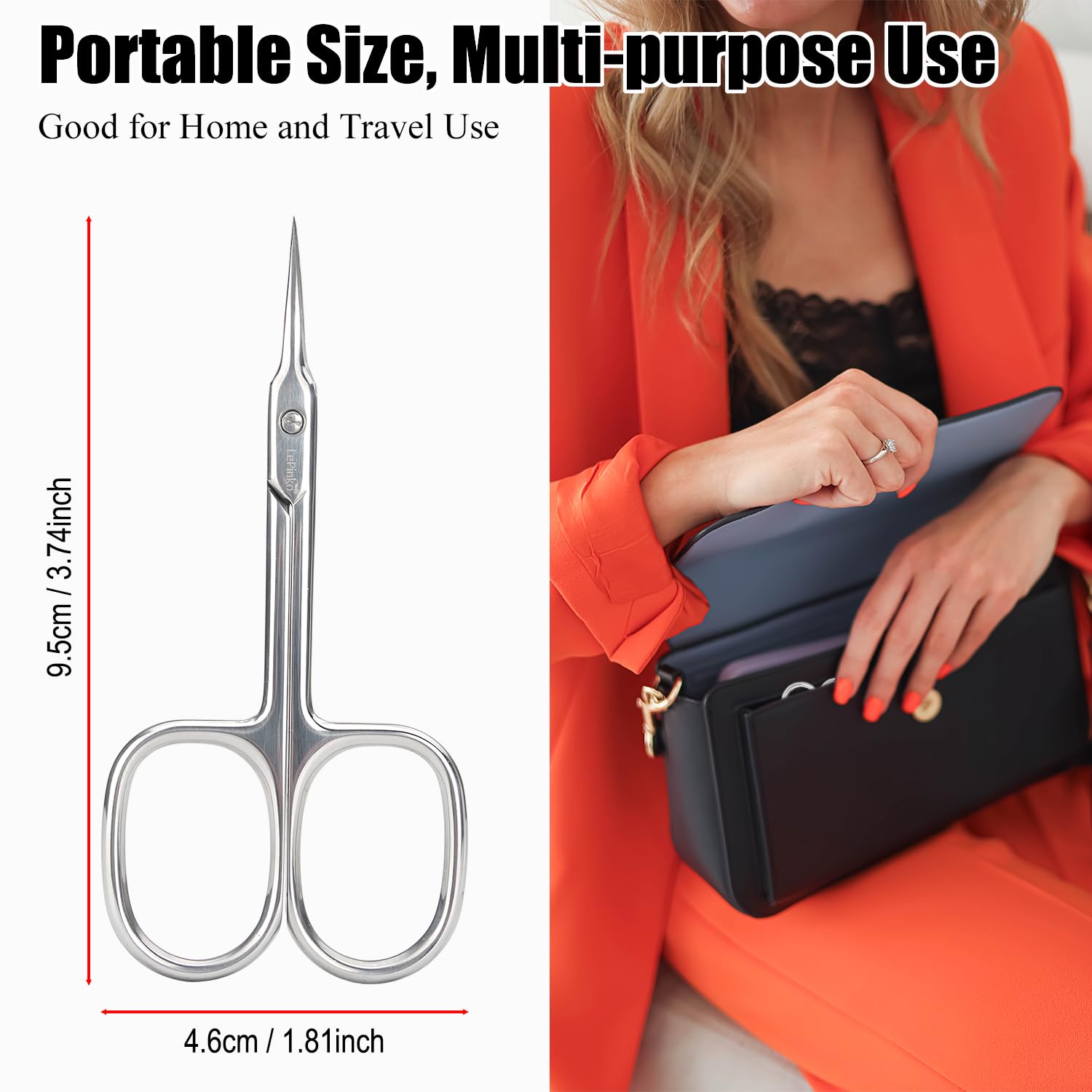 LePinko Cuticle Scissors multi purpose tool for cuticles and acrylics