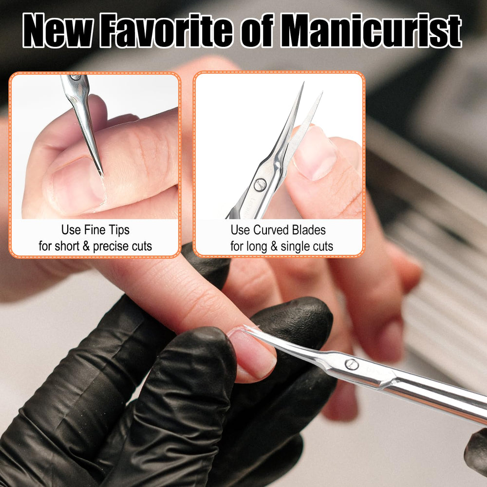 LePinko Cuticle Scissors sharp blades provide clean professional-looking nails