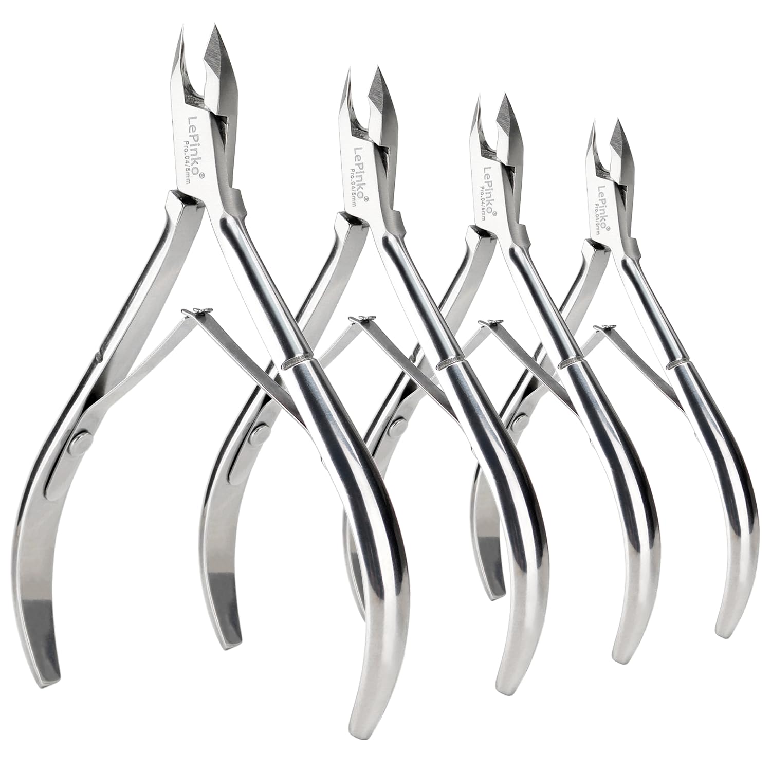 LePinko cuticle trimmer 4-pack front view for precise cuticle care.