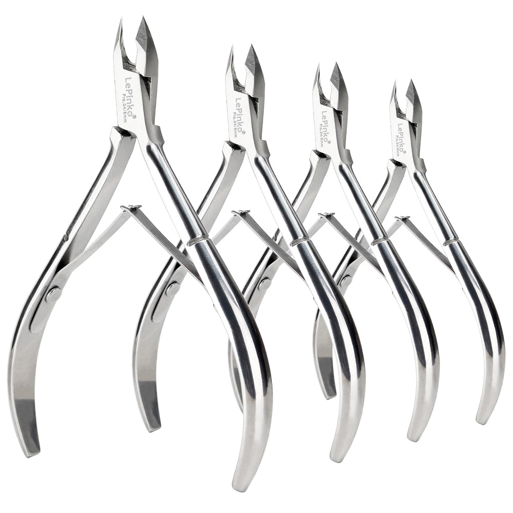 LePinko cuticle trimmer 4-pack front view for precise cuticle care.
