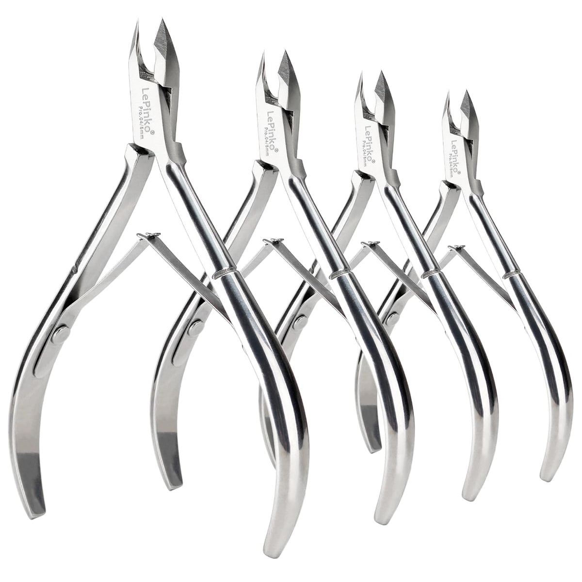 LePinko cuticle trimmer 4-pack front view for precise cuticle care.