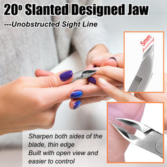 LePinko cuticle trimmer ergonomic handle for comfortable grip.