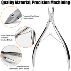 LePinko Cuticle Trimmer ergonomic handle in hand for comfortable long use.
