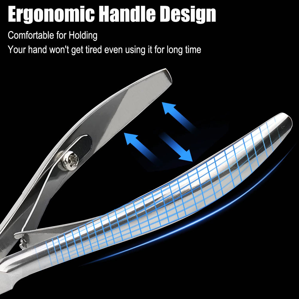 LePinko cuticle trimmer in action showing precise straight cuts for tidy nails.