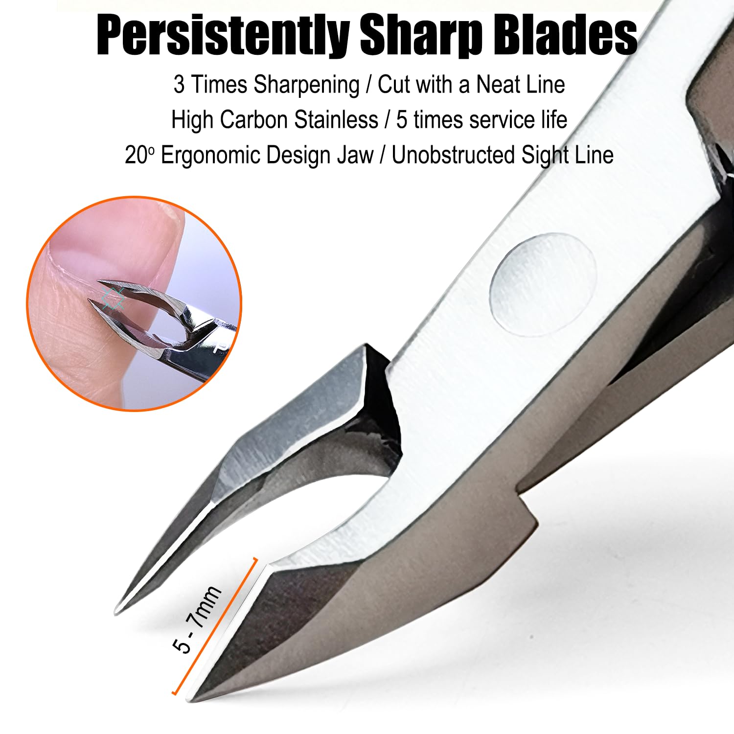 LePinko ergonomic handheld cuticle nipper reduces hand fatigue during long grooming sessions.