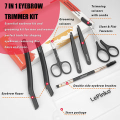 LePinko eyebrow scissors with comb for quick, even brow trimming