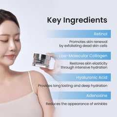 Lepique Night Cream spread on face demonstrates even coverage and soothing hydration.