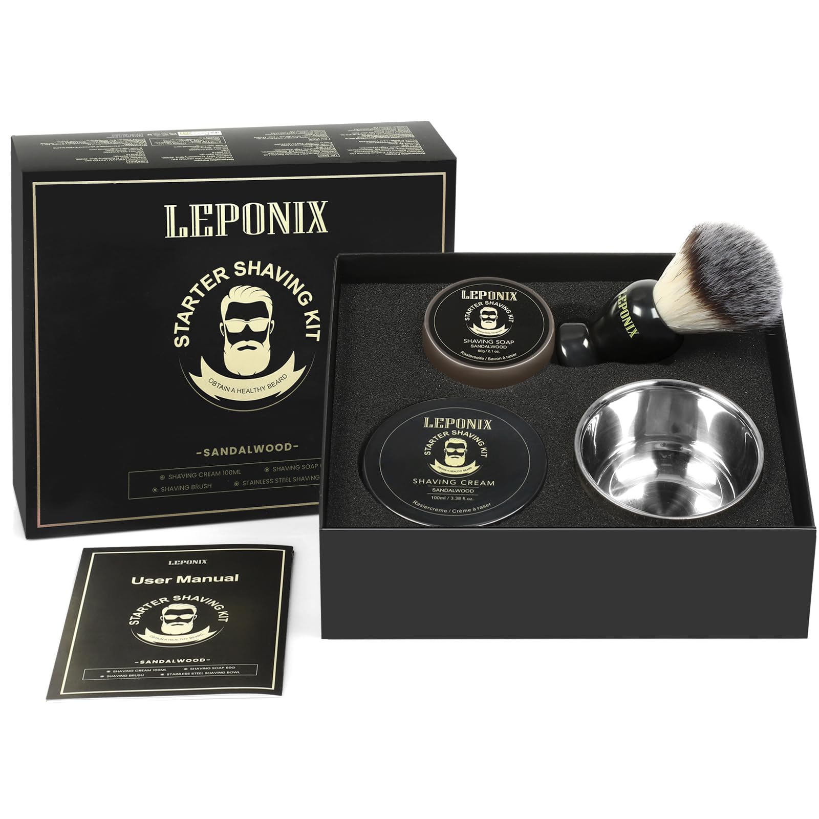 LEPONIX compact kit fits in a bathroom cabinet for daily grooming rituals.