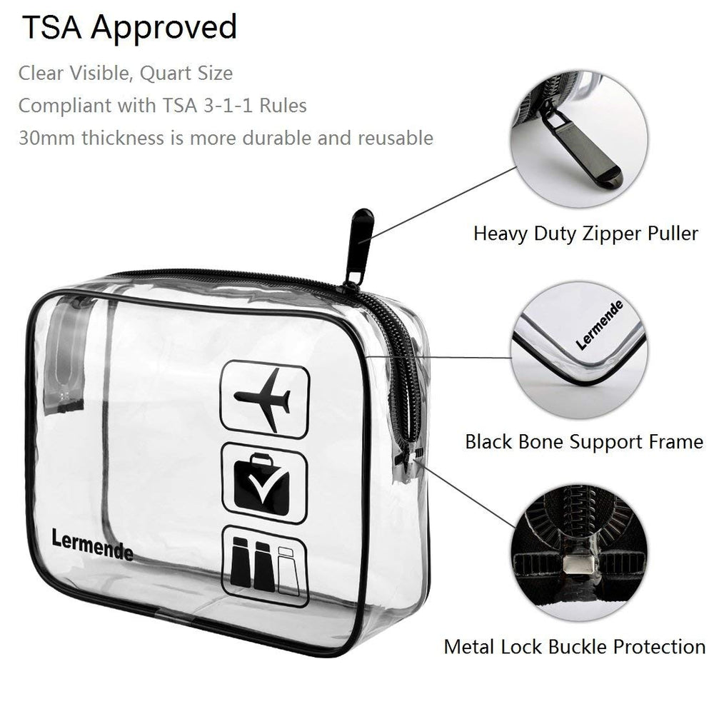 Lermende clear toiletry bag waterproof design prevents leaks during travel