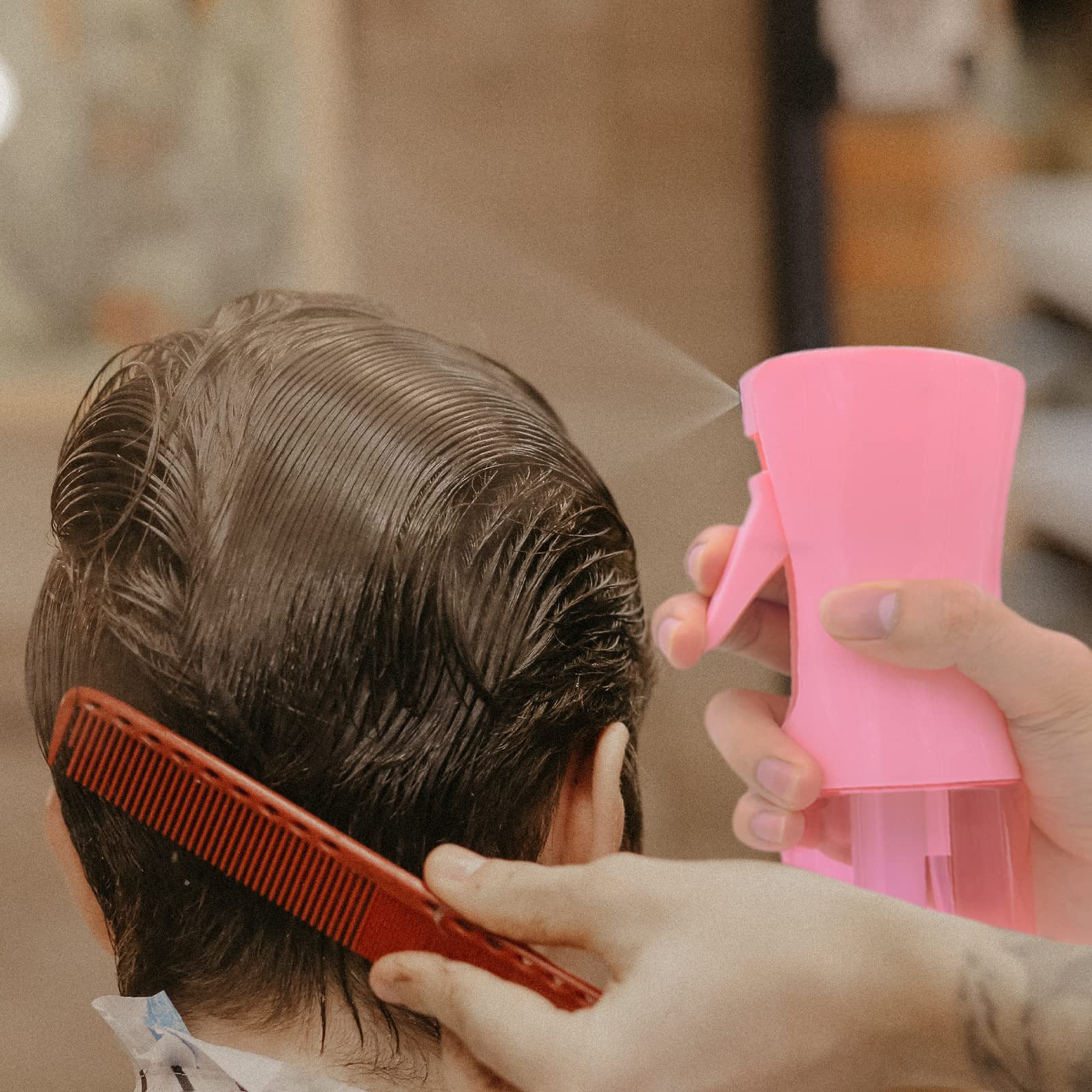 LERPOLOR translucent pink bottle body allows quick capacity checks.