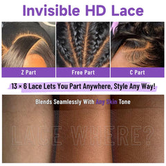 Leseater 13x6 lace front wig pre-plucked hairline for easy styling
