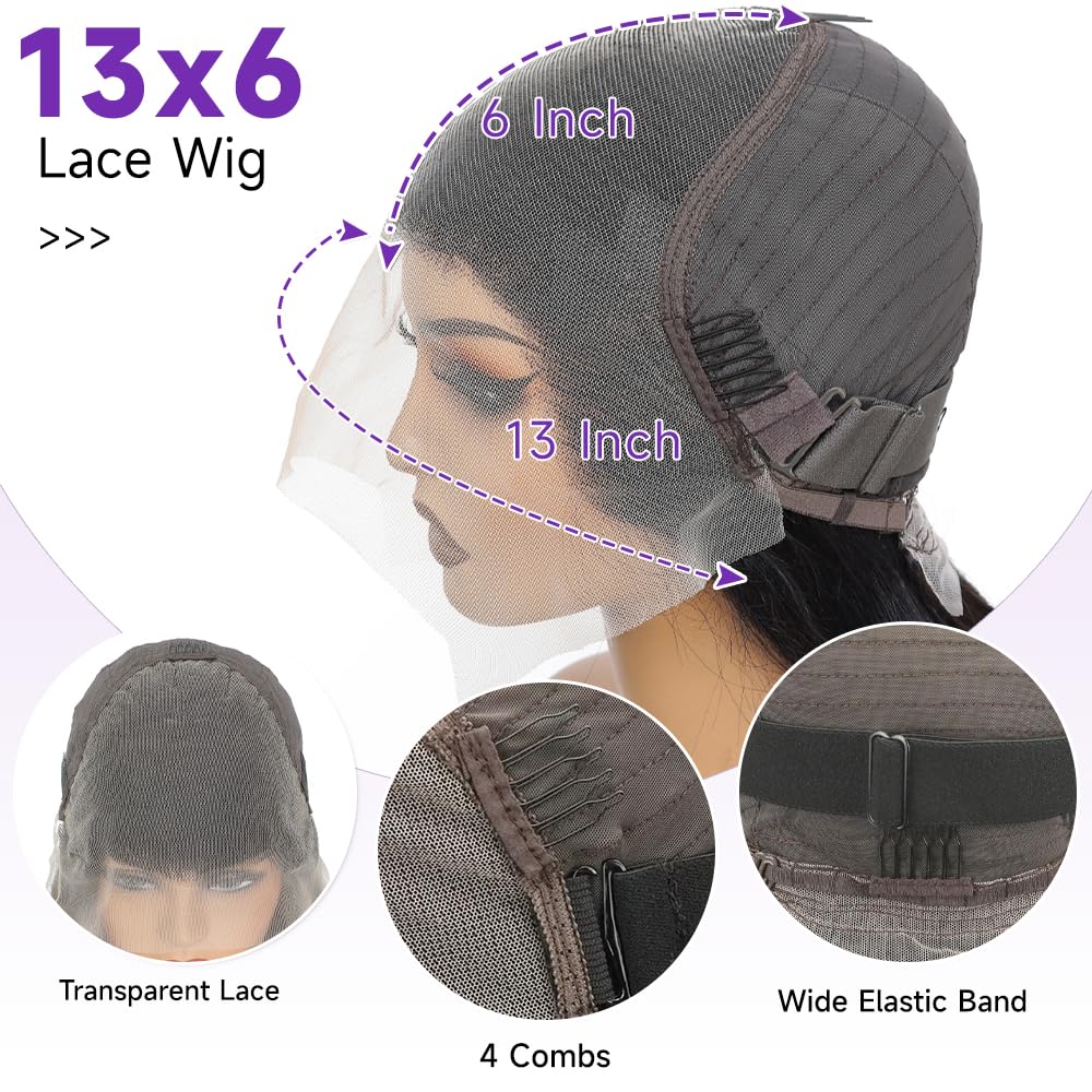 Leseater 13x6 lace front wig tiny knots for natural look