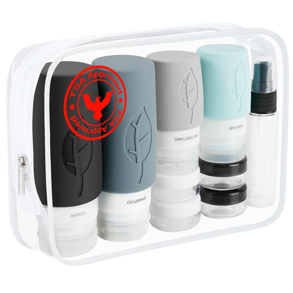 Lesnorry 17-pack travel bottles set for organized packing on the go.