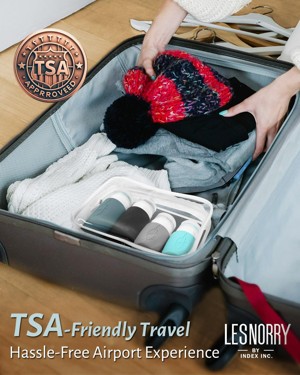 Lesnorry labels help quick content identification during trips.