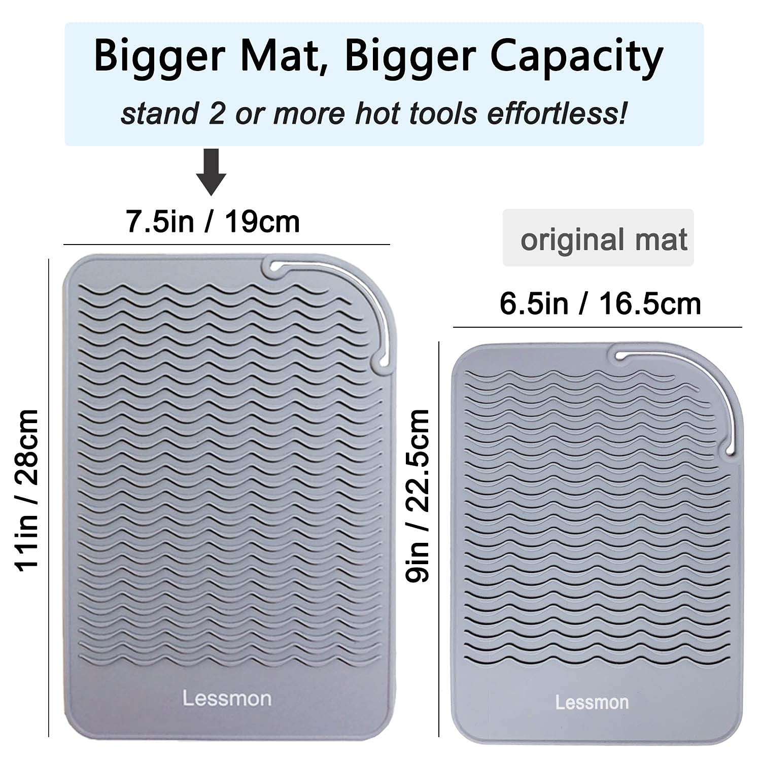 Lessmon 450f heat-resistance mat endures high heat during styling.
