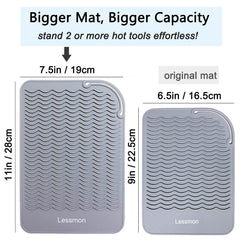 Lessmon 450f heat-resistance mat endures high heat during styling.
