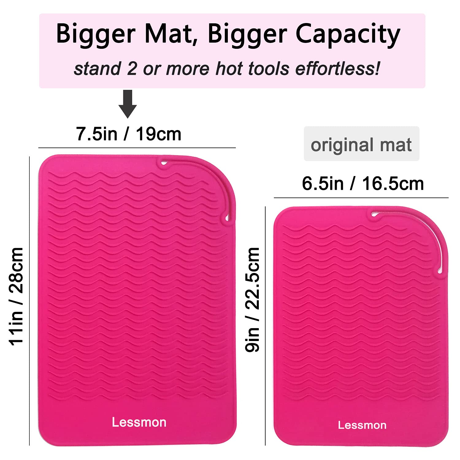 Lessmon mat provides professional protection for hot styling tools
