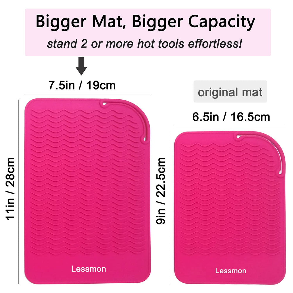 Lessmon mat provides professional protection for hot styling tools