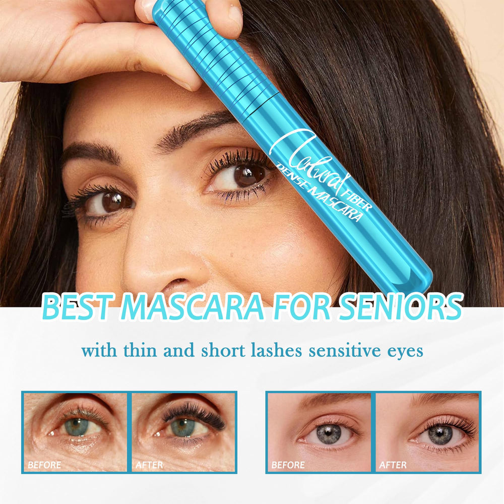 Lestpola Mascara brush application demonstrating volume for thinning lashes