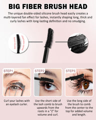 Lestpola Mascara Marrón Waterproof da volumen y rizo visibles.