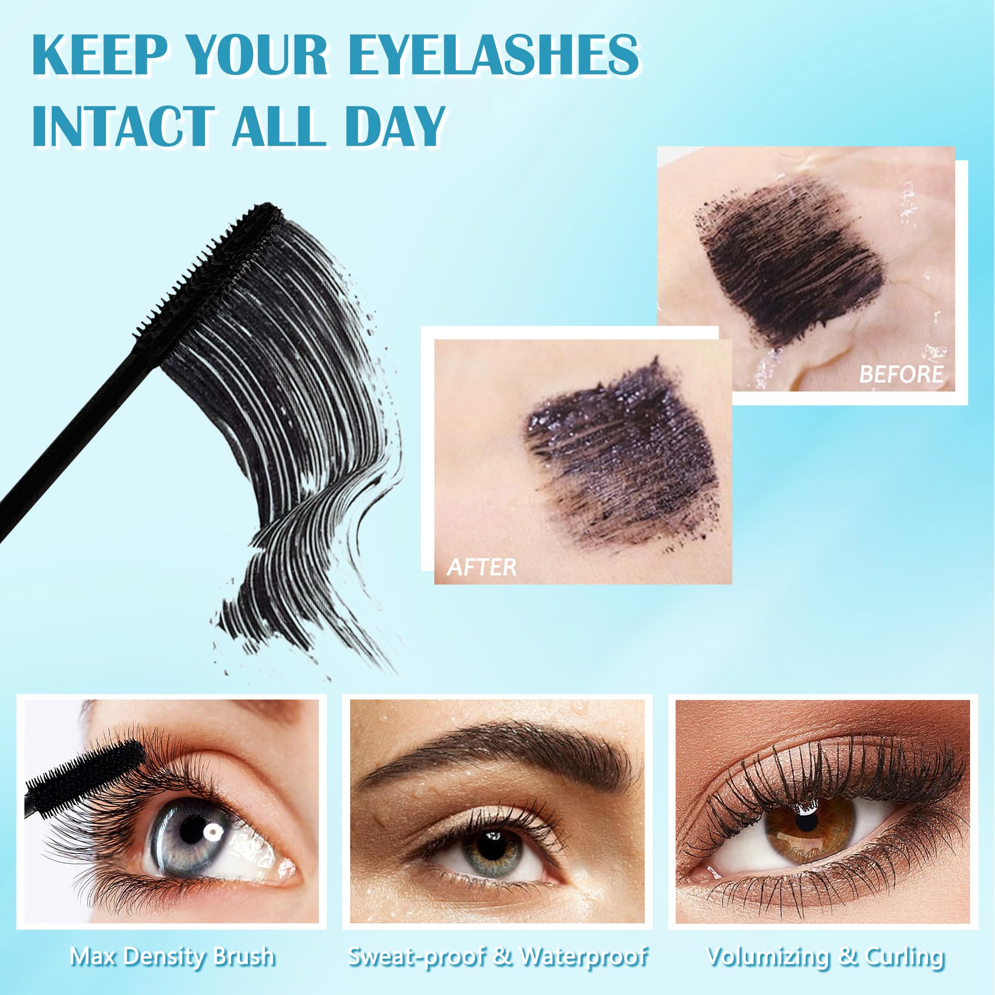 Lestpola waterproof mascara for seniors on sensitive eyes