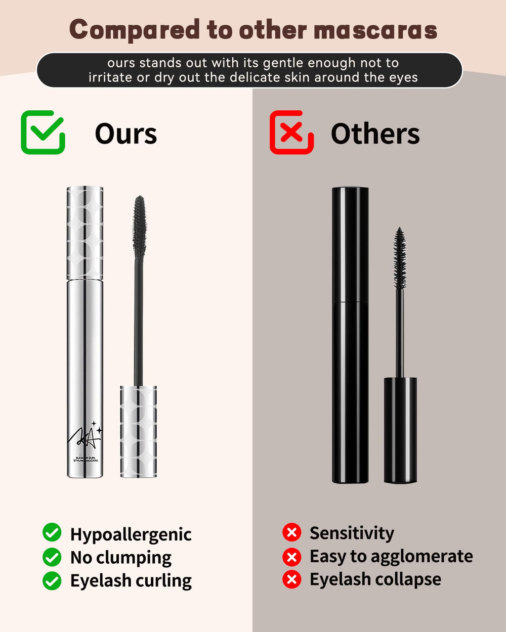 Lestpola waterproof mascara provides durable, sweat-resistant wear