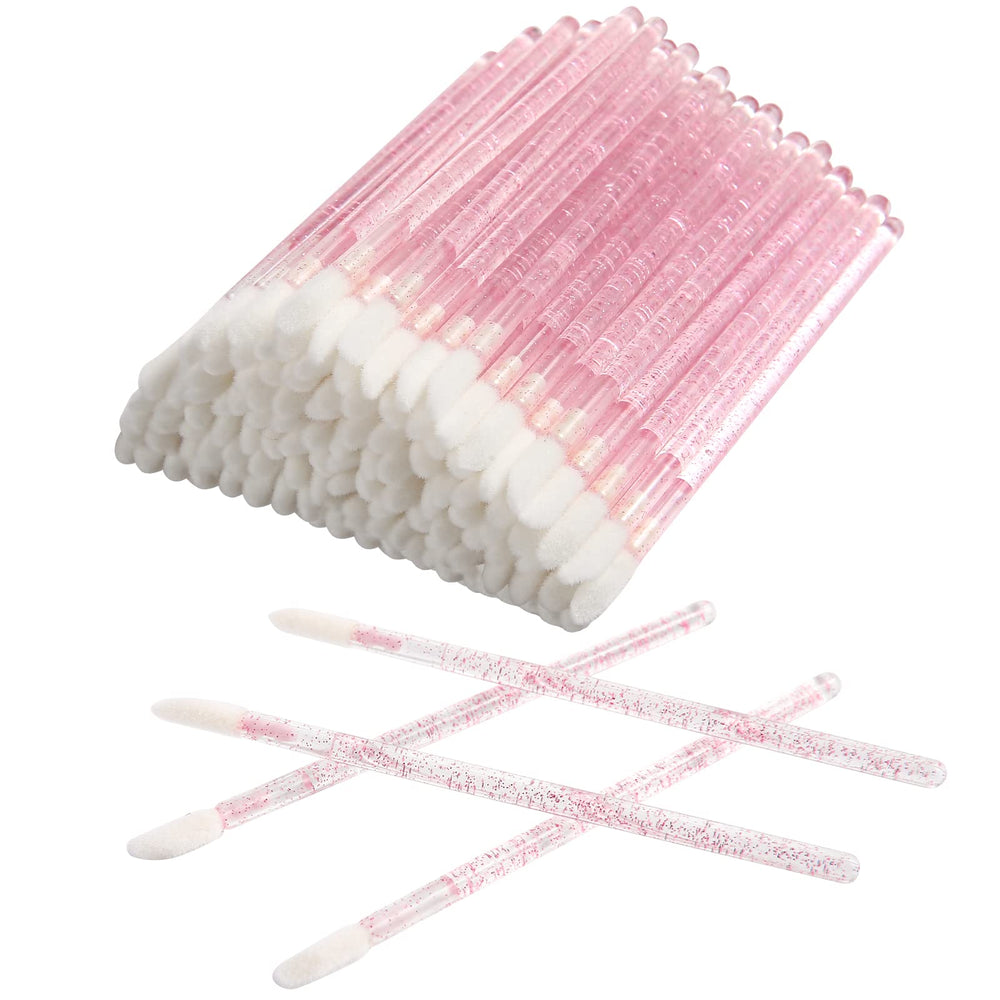 LetBeHa Crystalip disposable lip applicators in pink packaging for hygienic lip color application.