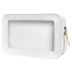 LETGO clear makeup bag front view – travel-ready transparency for quick access.