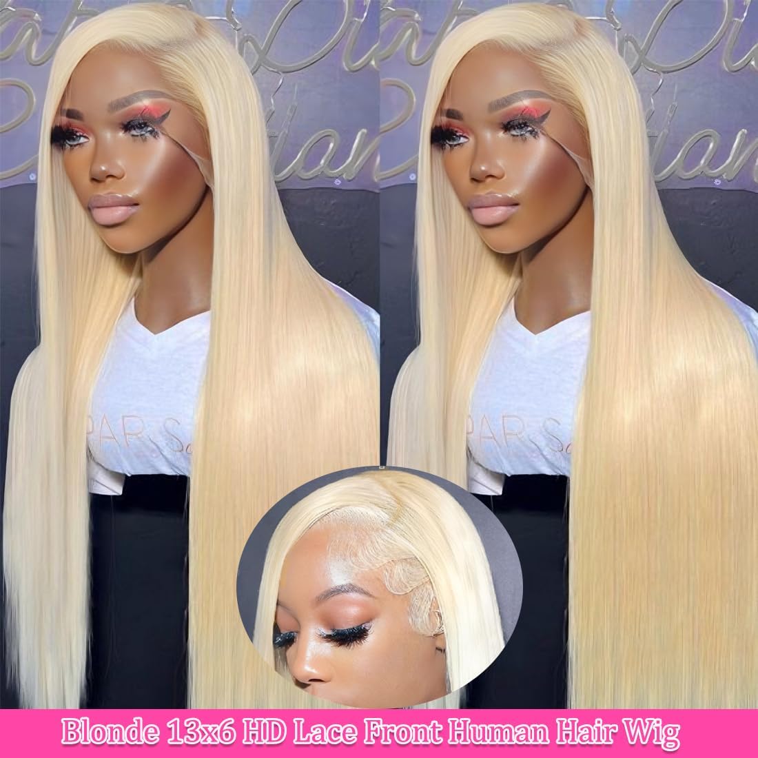LETMIEO 13x6 HD lace front wig with versatile parting