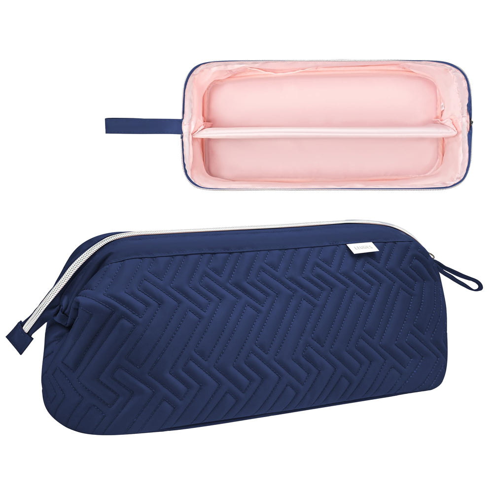Leudes carrying case for Dyson Airwrap in blue with padded protection