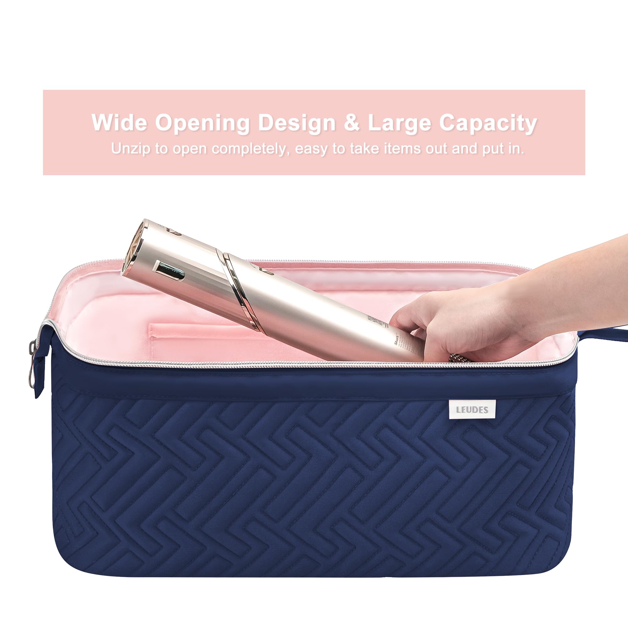 Leudes clear zipper pockets keep hair accessories neatly organized